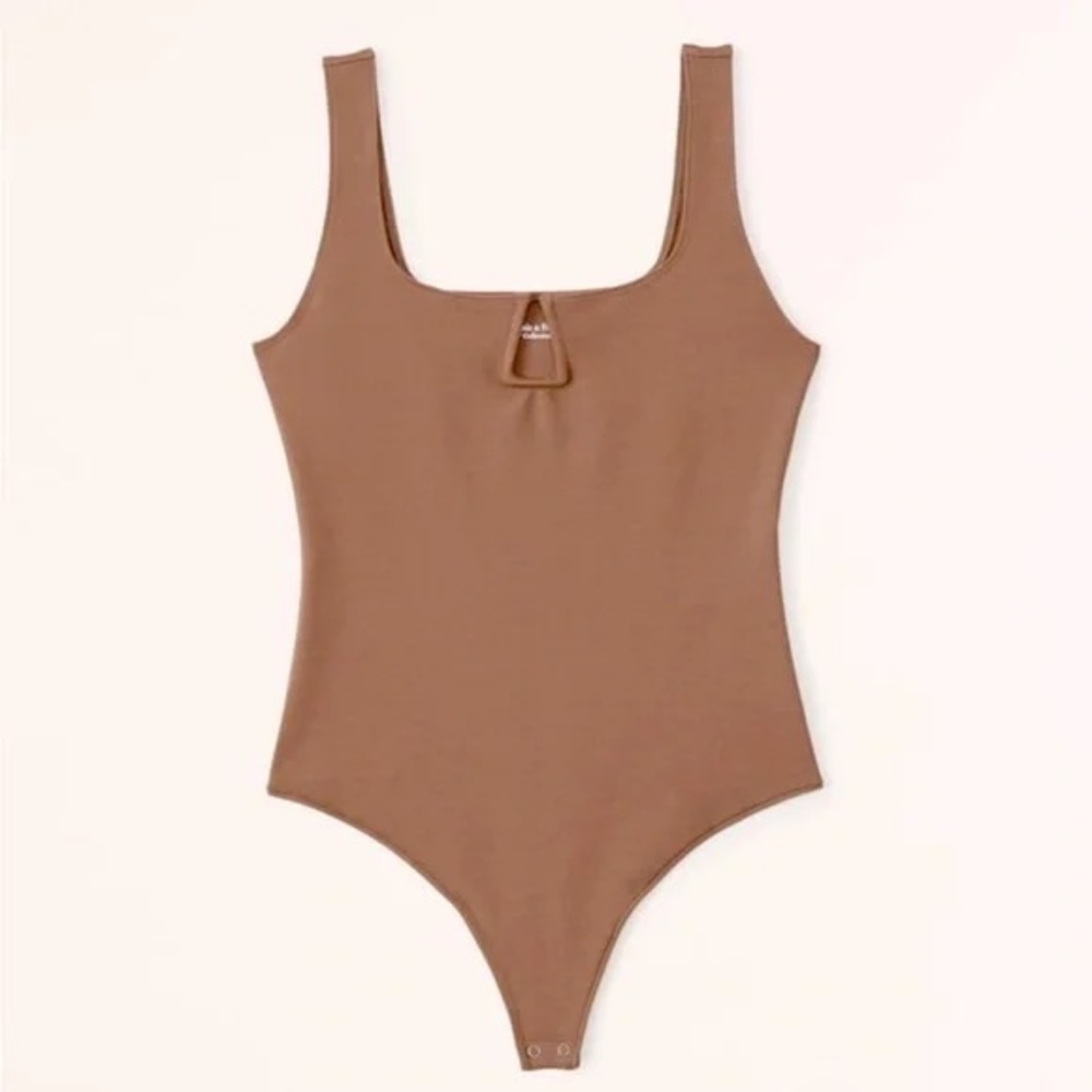 Abercrombie Ponte notch neck bodysuit NWT